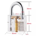 Cadeado Acrílico Transparente 50 Mm 7 Pinos Para Treinamento