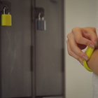 Cadeado Active com Pulseira Pequeno à Médio Amarelo Papaiz