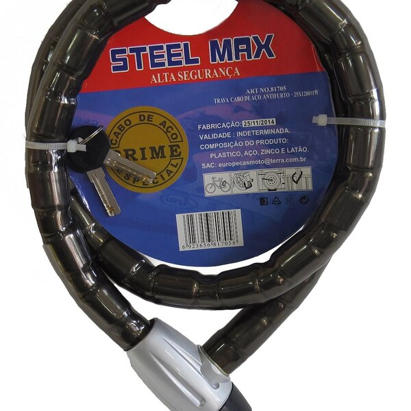 Cadeado Cabo Aço Trava Estepe Frontier S10 Ranger Hilux L200