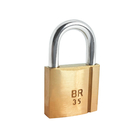Cadeado Clássico com Chave Yale 35mm Gold