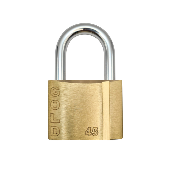 Cadeado Clássico com Chave Yale 45mm Gold