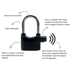 Cadeado com Alarme Aço 71mm 100dB Preto Lock Alarm