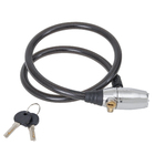 Cadeado com Cabo e Alarme Aço 800mm Cromado Preto Lock Alarm