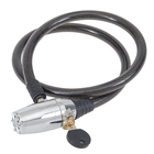 Cadeado com Cabo e Alarme Aço 800mm Cromado Preto Lock Alarm