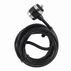 Cadeado com Cabo Tubular Zamac Preto e Cromado Pacri