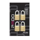 Cadeado Com Chave 25mm Lt-25mm 4 Peças Pado Bronze 51003001