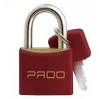 Cadeado Com Chave 25mm Lt-25mm Vermelho Pado 51016411