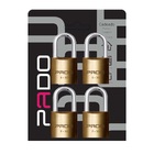 Cadeado Com Chave 30mm Lt-30mm 4 Peças Pado Bronze 51003002