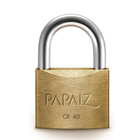 Cadeado com Chave Latão Simples 40mm Clássico Dourado Papaiz