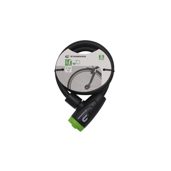 Cadeado com Chave para Bicicleta Semi Rígido 800mm Preto Standers