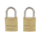 Cadeado com Chave Simples 20mm Latão Aço Cromado Pado