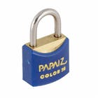 Cadeado com Chave Simples 20mm Latão Azul Color Papaiz