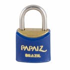 Cadeado com Chave Simples 20mm Latão Azul Color Papaiz
