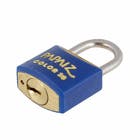 Cadeado com Chave Simples 20mm Latão Azul Color Papaiz