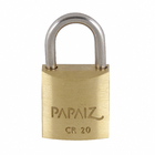 Cadeado com Chave Simples 20mm Latão Dourado Clássico Papaiz