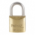 Cadeado com Chave Simples 25mm Latão Dourado Clássico Papaiz