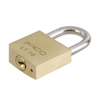 Cadeado com Chave Simples 30mm Latão Aço Cromado Pado