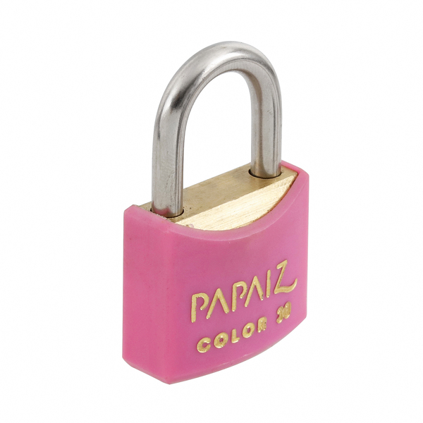 Cadeado Com Chave Simples 30mm Latao Rosa Color Papaiz Leroy Merlin