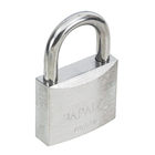 Cadeado com Chave Simples 40mm Latão Maciço Cromado Acetinado Papaiz