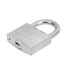 Cadeado com Chave Simples 40mm Latão Maciço Cromado Acetinado Papaiz