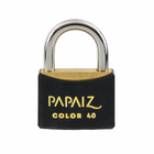 Cadeado com Chave Simples 40mm Latão Preto Color Papaiz