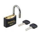 Cadeado com Chave Simples 40mm Latão Preto Color Papaiz