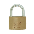 Cadeado com Chave Simples 45mm Latão Dourado