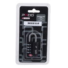 Cadeado com Segredo 40mm Zamac Aço Cromado Preto TSA Pado