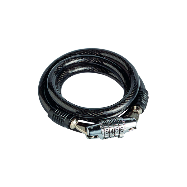 Cadeado com Senha para Bicicleta Semi Rígido 1000mm Preto Standers