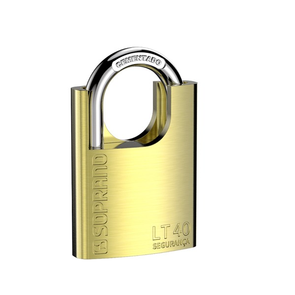 Cadeado De Alta Segurança 40mm Lt40 Latão Escovado Blister So
