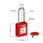 Cadeado De Bloqueio Plástico Haste Alumínio - Amarelo