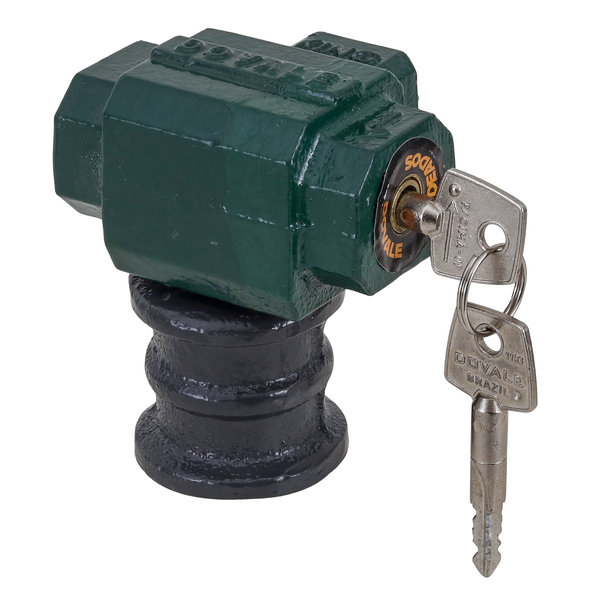 Cadeado de Chão com Chave Tetra Aço Verde Dovale