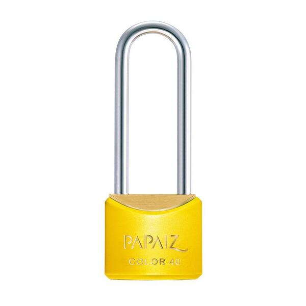 Cadeado De Haste Longa Cr40/70  Amarelo Color Line