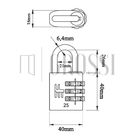 Cadeado De Segredo 3f 40mm Latonado