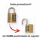 Cadeado De Segredo 3f 40mm Latonado