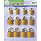 Cadeado Em Cartela 25 - 32 - 38 - 12 Unidades