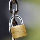 Cadeado Grande 60mm Haste Curta Latão Maciço Dourado Com Chav