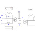 Cadeado - Haga - High Security 45 - 32030