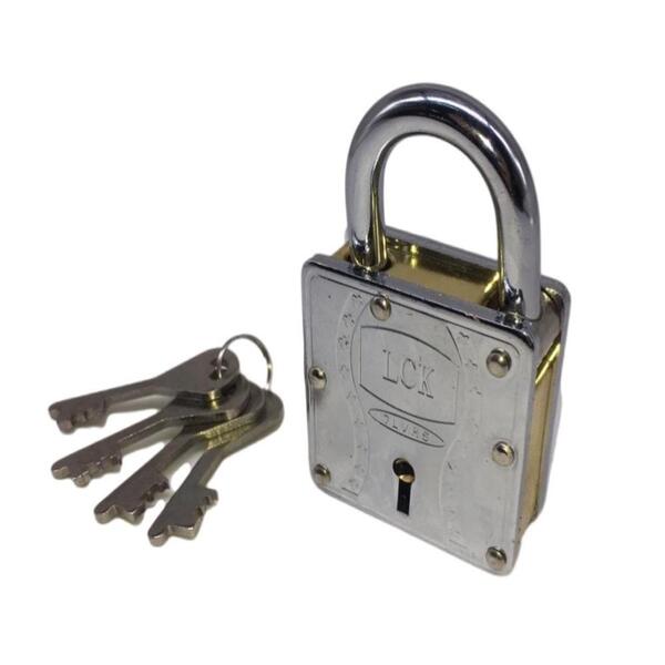 Cadeado Inviolavel 70mm Grande Profissional Chave Frontal Anti