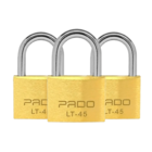 Cadeado Pado 45 Mm Mesma Chave Segredo Kit Com 3 Unidades