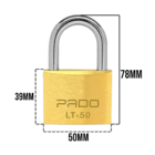 Cadeado Pado 50 Mm Mesmo Chave Segredo Kit Com 3 Unidades
