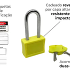 Cadeado Papaiz Bloqueio 35/50 Amarelo