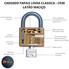 Cadeado Papaiz Linha Classica Latao Cr30