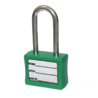 Cadeado Para Bloqueio 35mm Com Haste Longa 50mm Verde Papaiz