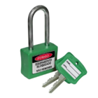 Cadeado Para Bloqueio 35mm Com Haste Longa 50mm Verde Papaiz