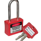 Cadeado Para Bloqueio 35mm Com Haste Longa 50mm Vermelho Papa