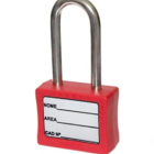 Cadeado Para Bloqueio 35mm Com Haste Longa 50mm Vermelho Papa