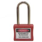 Cadeado Para Bloqueio 35mm Com Haste Longa 50mm Vermelho Papa