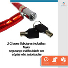 Cadeado Para Motocicleta Com Chave Tubular 1,0x24mm - Starfer