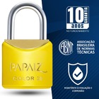 Cadeado Pequeno 20mm Haste Curta Latão Maciço Com Chave Color